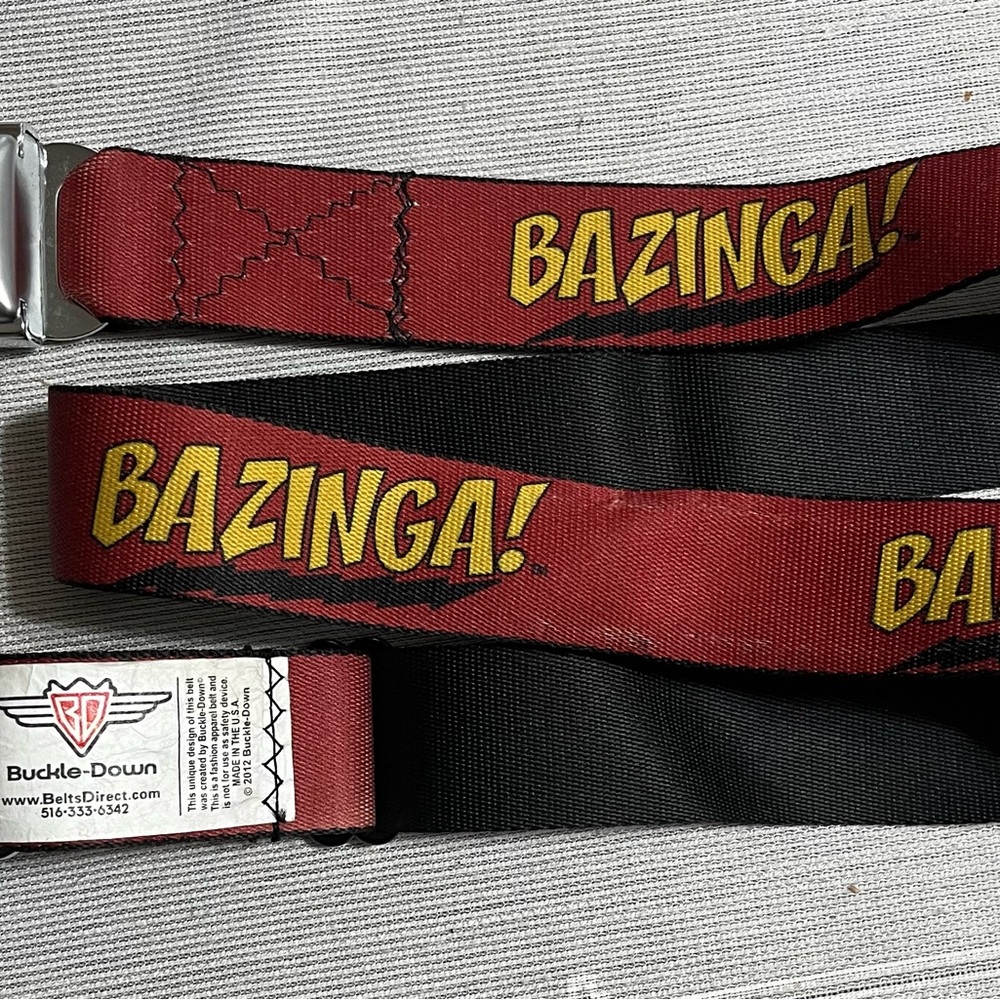 Bazinga Big Bang Theory Buckle-Down Belt